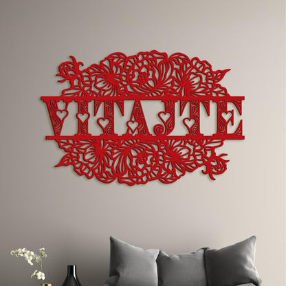 Drevený nápis VITAJTE-DREVTEX