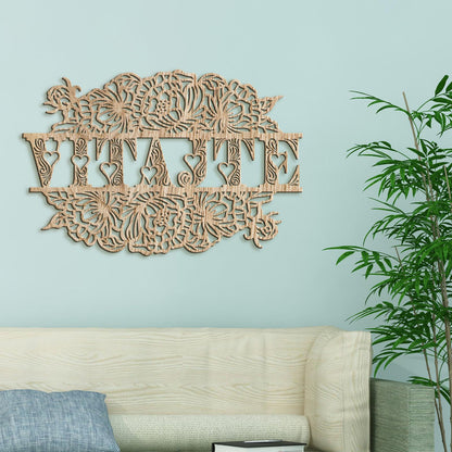 Drevený nápis VITAJTE-DREVTEX