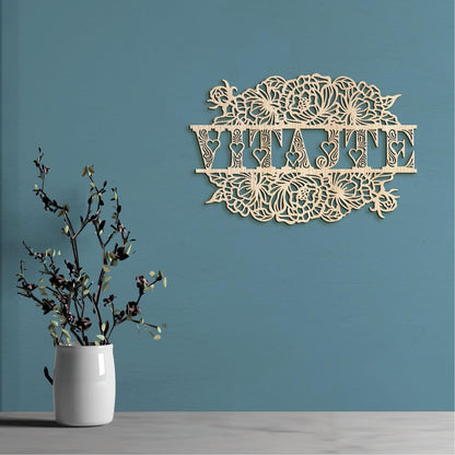 Drevený nápis VITAJTE-DREVTEX