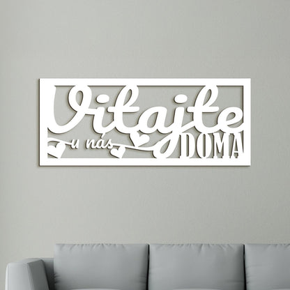 Drevený nápis VITAJTE u nás DOMA-DREVTEX