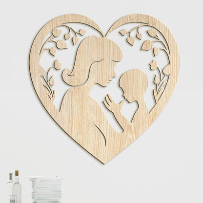 Drevený obraz Matka s dieťaťom-DREVTEX