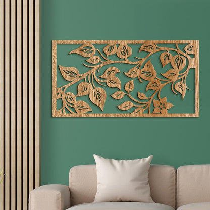 Drevený obraz na stenu Lístie-DREVTEX