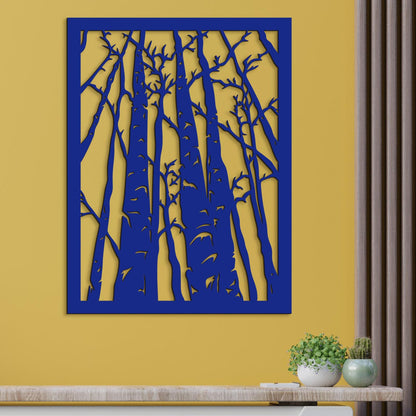 Drevený obraz na stenu silueta lesa-DREVTEX