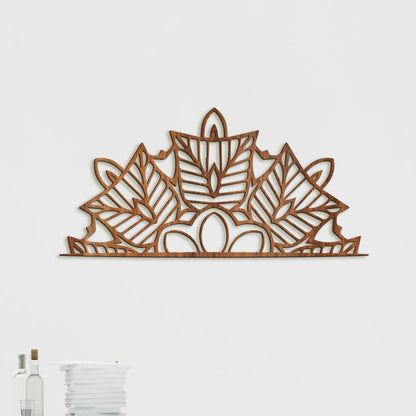 Drevená mandala polkruh Ornament-DREVTEX