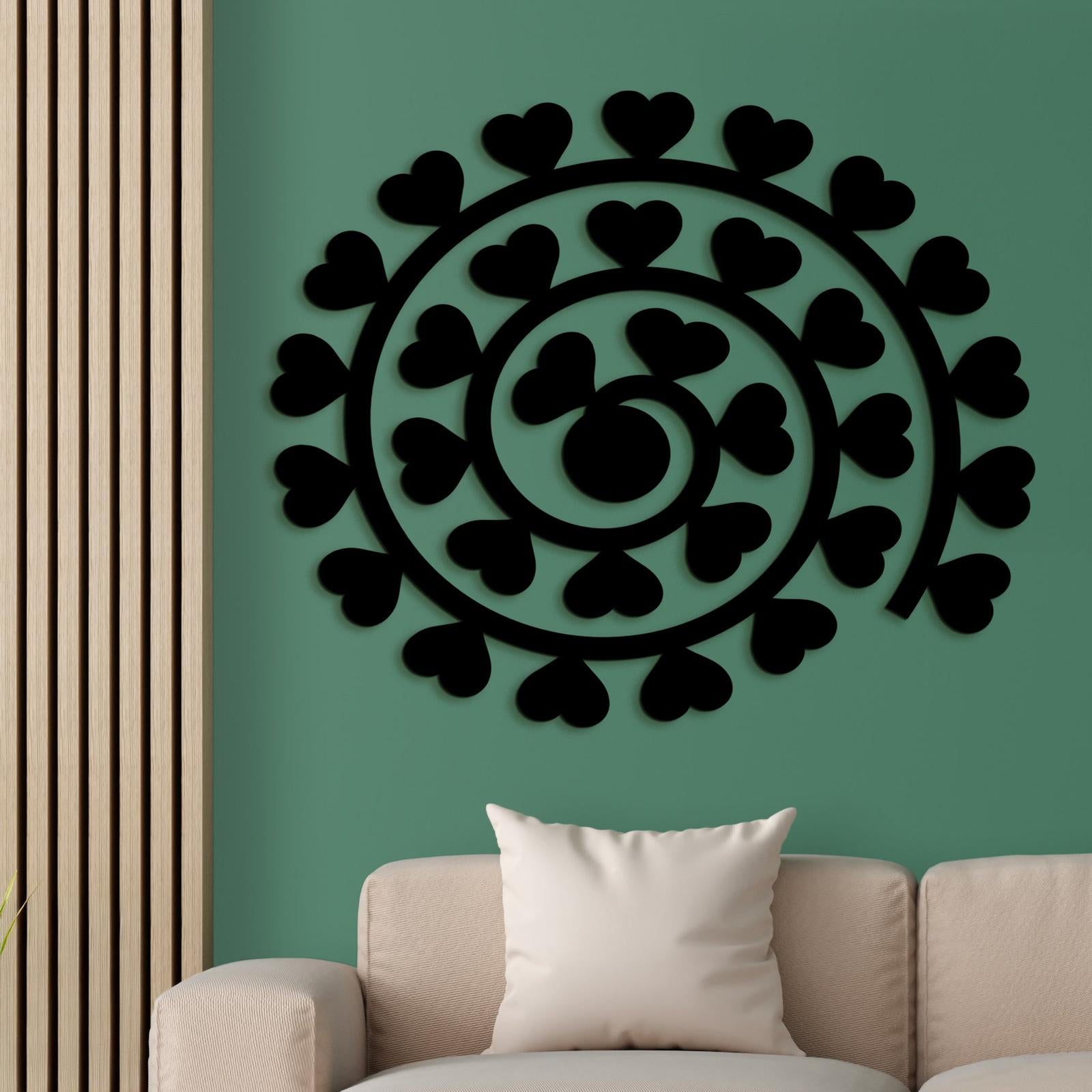 Obraz na stenu Spirala zo srdc-DREVTEX