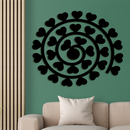 Obraz na stenu Spirala zo srdc-DREVTEX