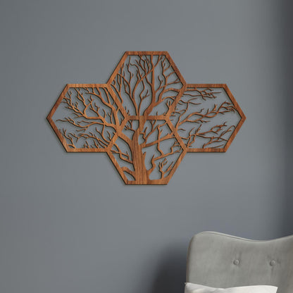 Drevený strom života motív včelieho úľa-DREVTEX