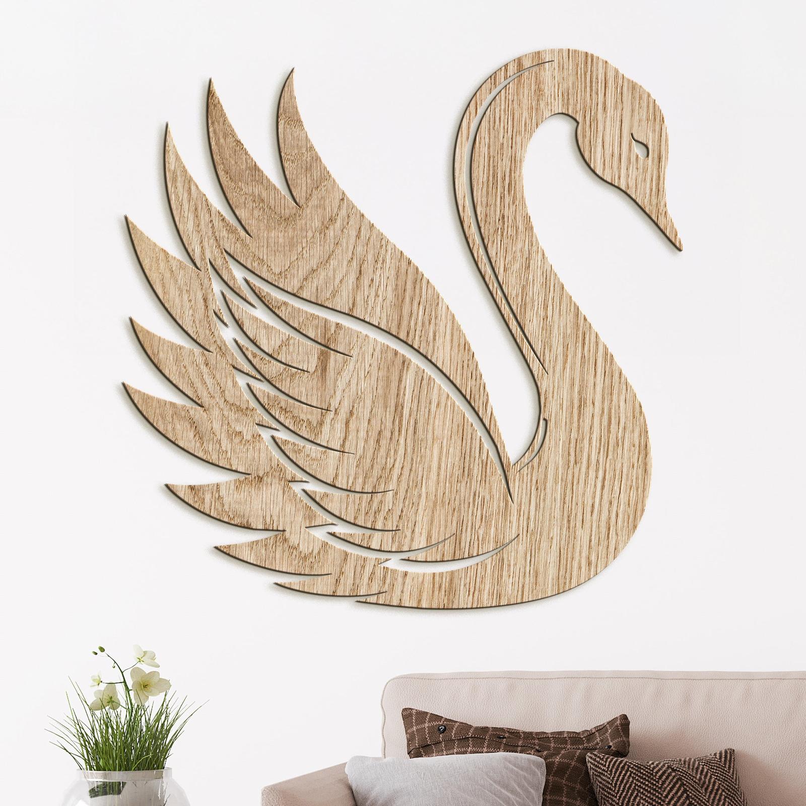 Drevený obraz Elegantná labuť-DREVTEX