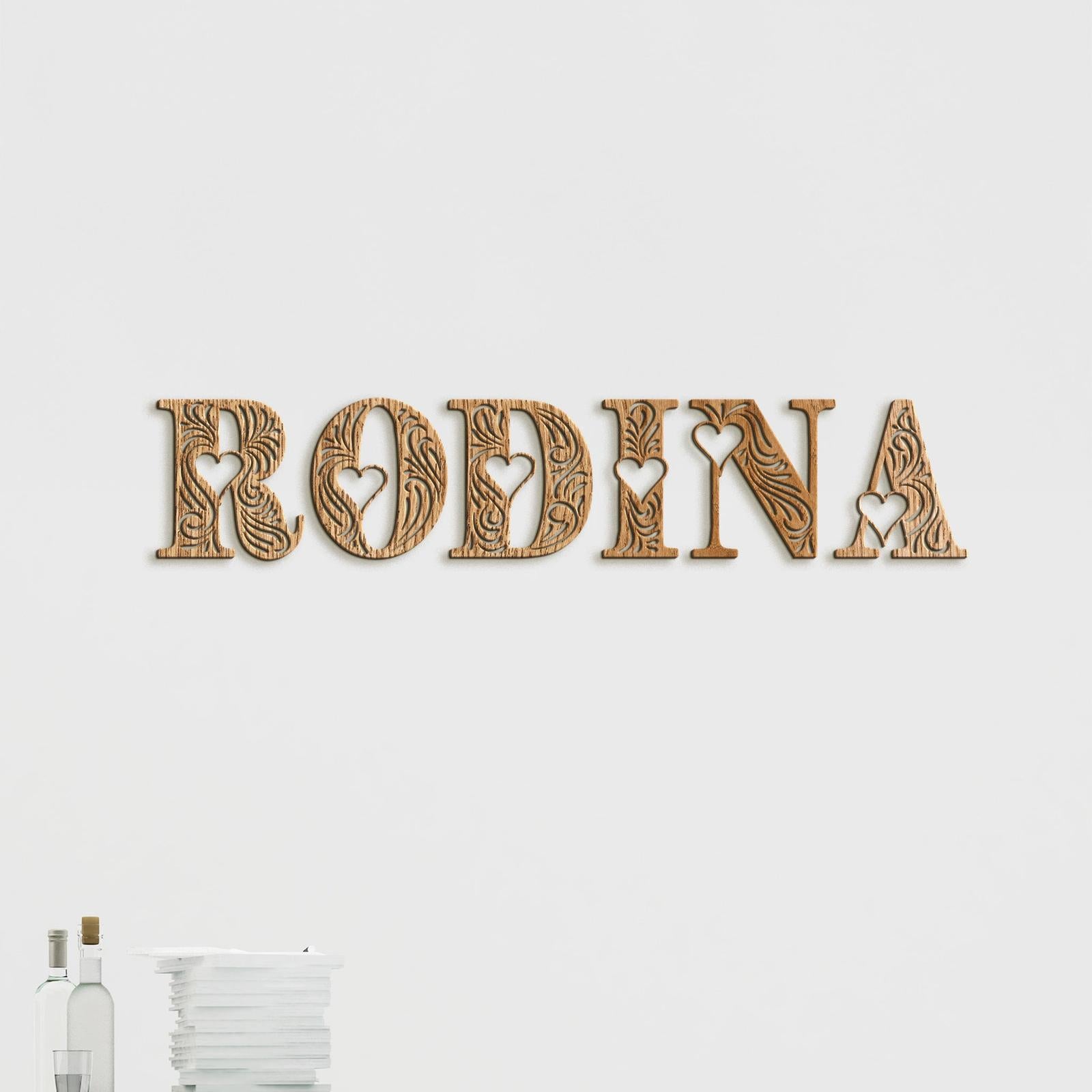 Drevený nápis RODINA-DREVTEX