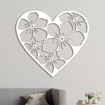 Drevený obraz Srdce plné kvetov-DREVTEX