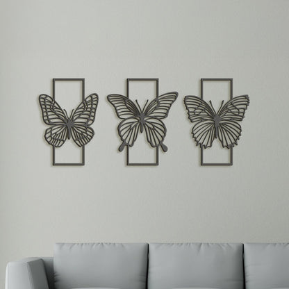 Trojdielna dekoracia Motyle-DREVTEX