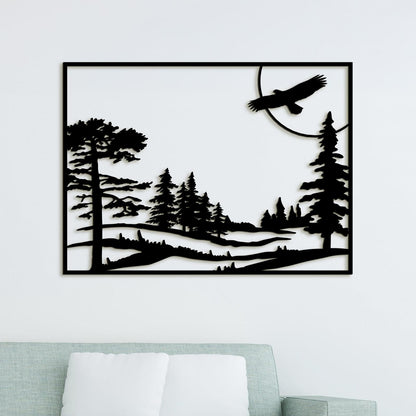 Dreveny obraz let orla-DREVTEX