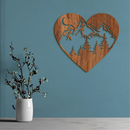 Drevený obraz na stenu Láska k horám-DREVTEX