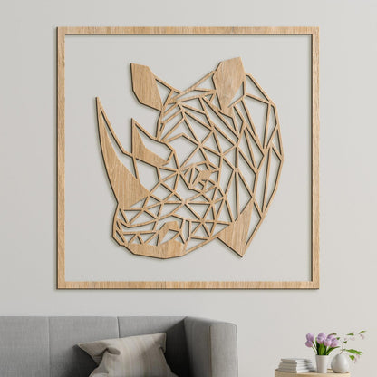 Drevený obraz Nosorožec-DREVTEX