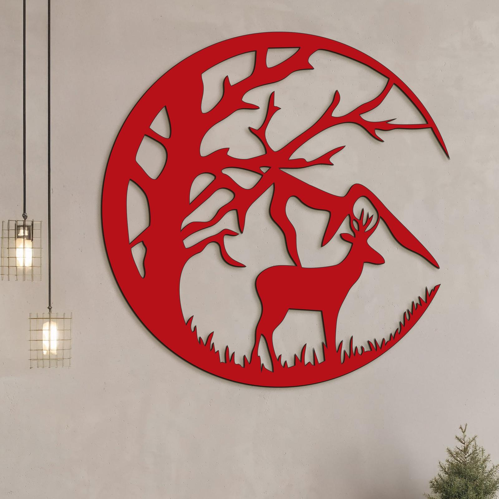 Drevená dekorácia s motívom Jeleňa-DREVTEX