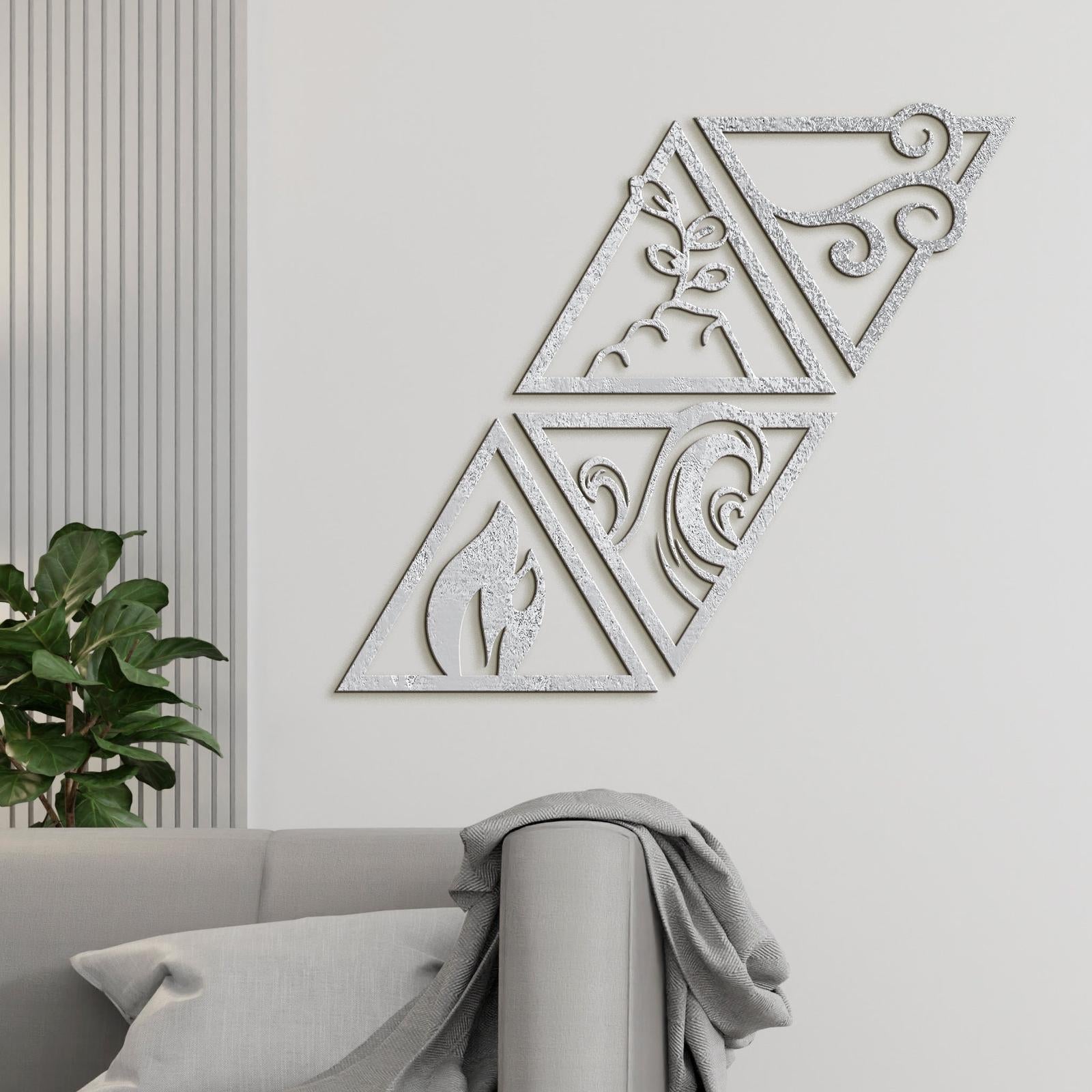 Obraz so symbolmi styroch zivlov-DREVTEX