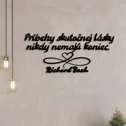 Drevený citát Príbehy skutočnej lásky-DREVTEX