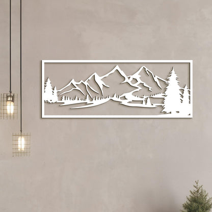 Drevený obraz hory-DREVTEX