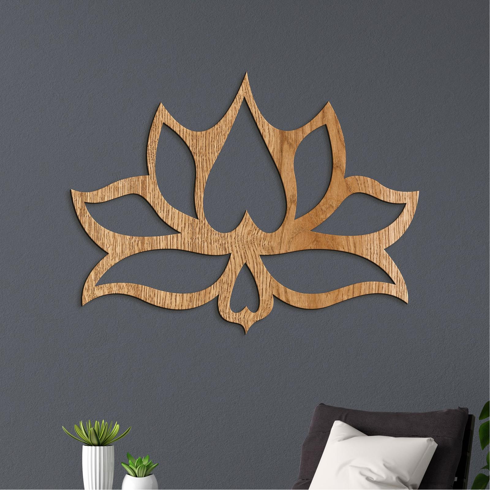 Drevený obraz na stenu Kvet LOTOS-DREVTEX