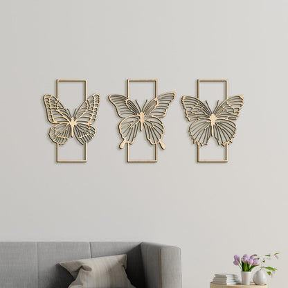 Trojdielna dekoracia Motyle-DREVTEX