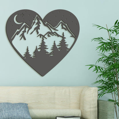 Drevený obraz na stenu Láska k horám-DREVTEX