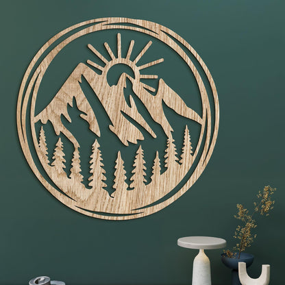 Dreveny obraz Vychadzajuce slnko-DREVTEX