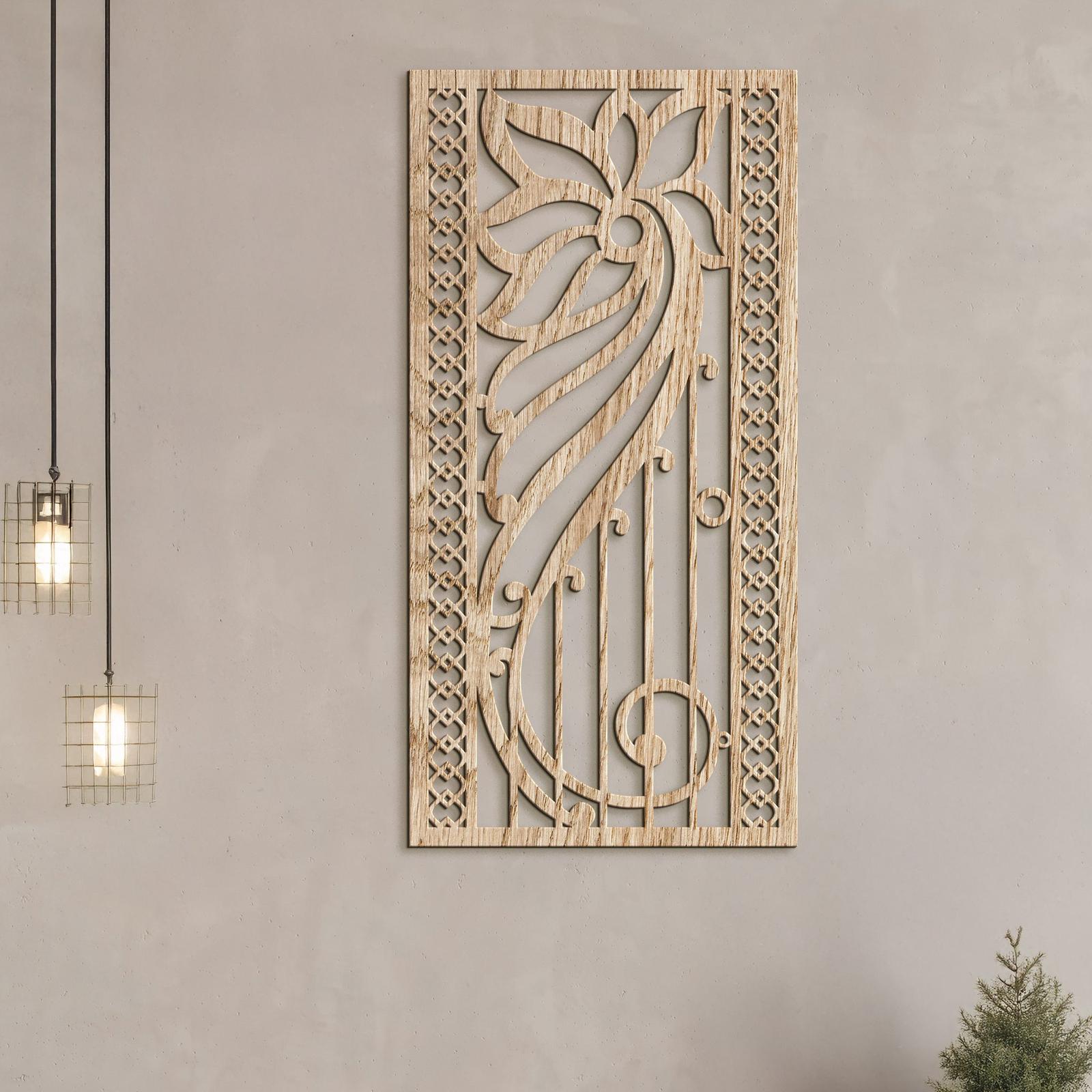 Drevená kvetinová mandala na stenu-DREVTEX