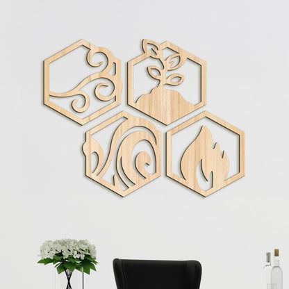 Moderný obraz Štyri živly-DREVTEX