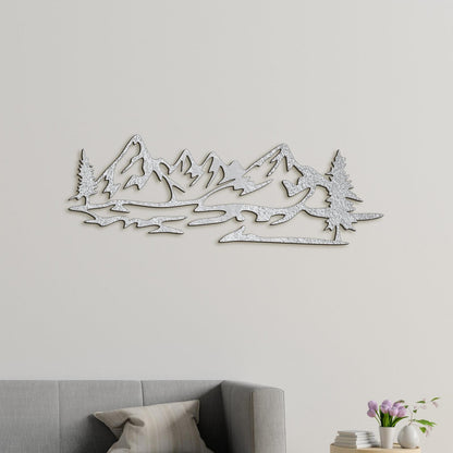 Dreveny obraz silueta hor-DREVTEX