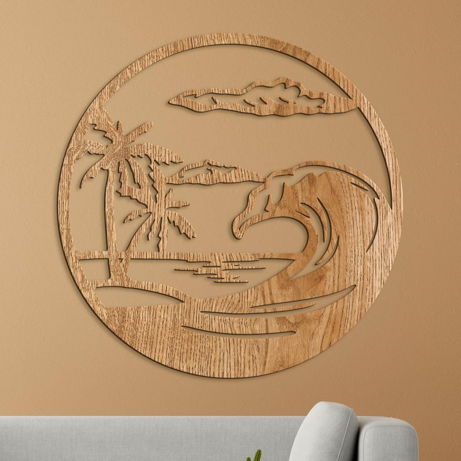 Drevený obraz na stenu pláž-DREVTEX