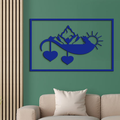 Drevený obraz na stenu Západ slnka-DREVTEX