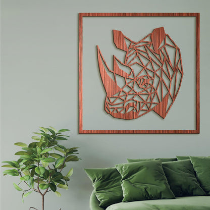 Drevený obraz Nosorožec-DREVTEX