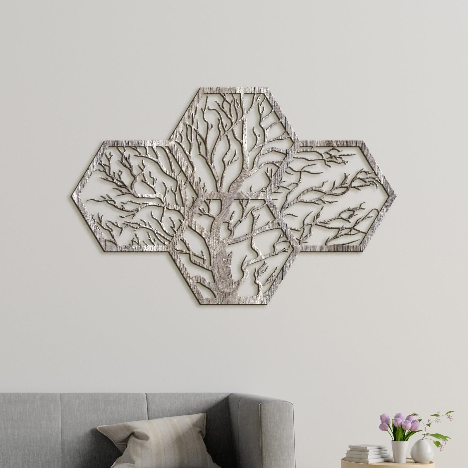 Drevený strom života motív včelieho úľa-DREVTEX