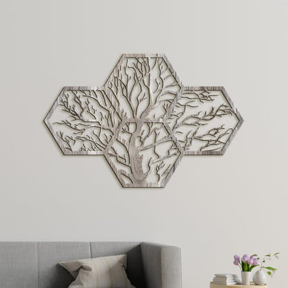 Drevený strom života motív včelieho úľa-DREVTEX