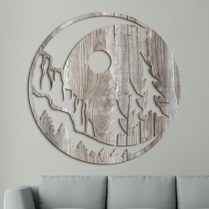 Drevený obraz nočná krajina-DREVTEX