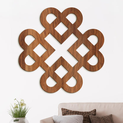 Drevená dekorácia Srdcia z keltského uzla-DREVTEX
