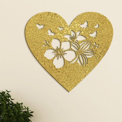 Drevený obraz Srdce plné motýľov-DREVTEX