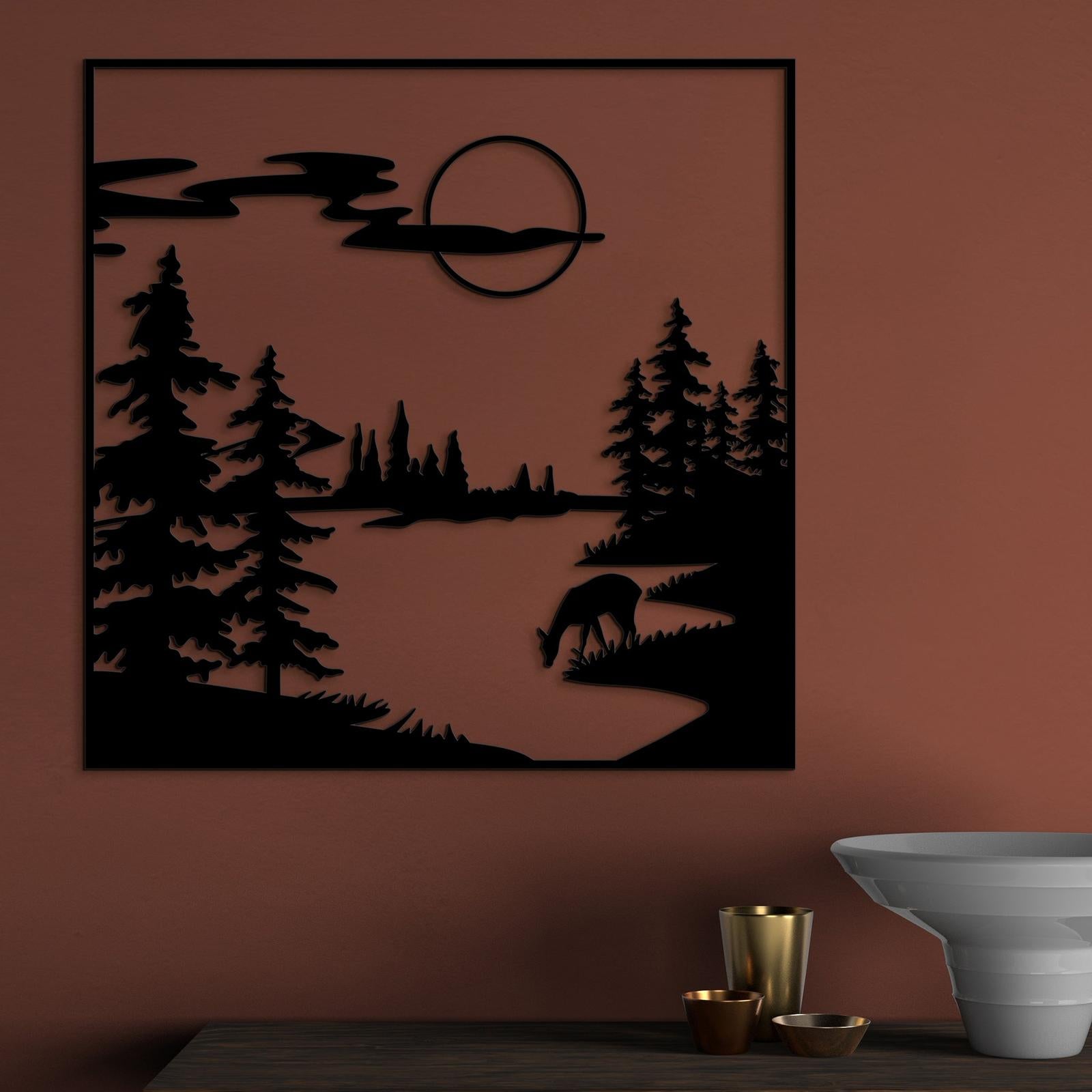 Drevený obraz Lesná čistinka-DREVTEX