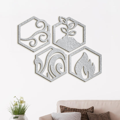 Moderný obraz Štyri živly-DREVTEX