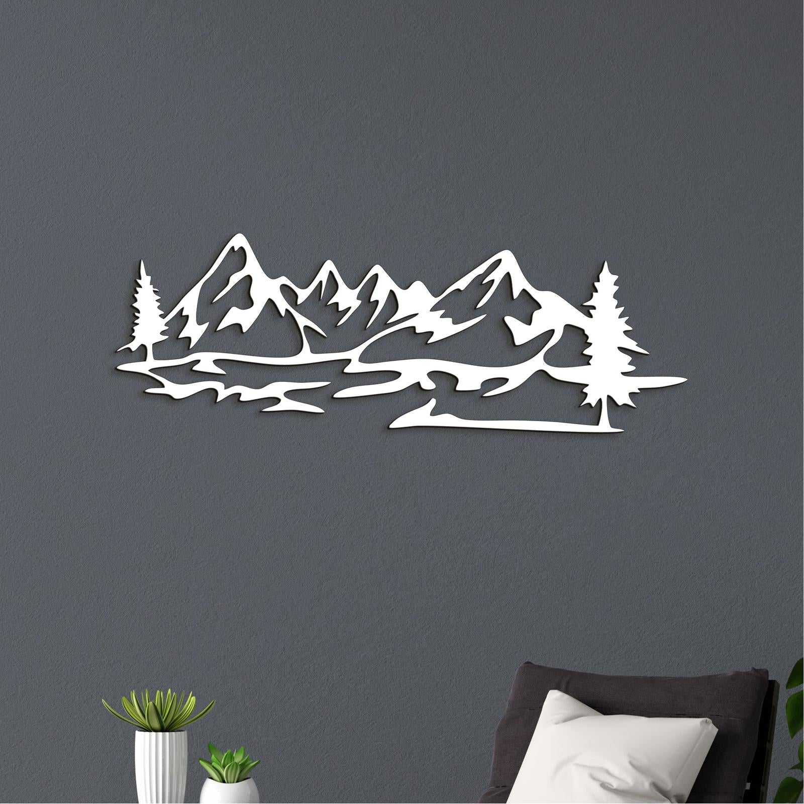 Dreveny obraz silueta hor-DREVTEX