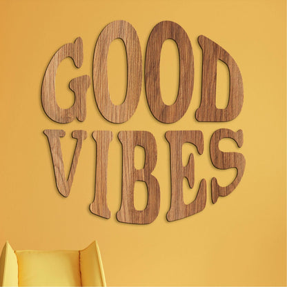 Drevený nápis GOOD VIBES-DREVTEX