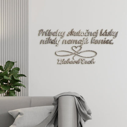 Drevený citát Príbehy skutočnej lásky-DREVTEX