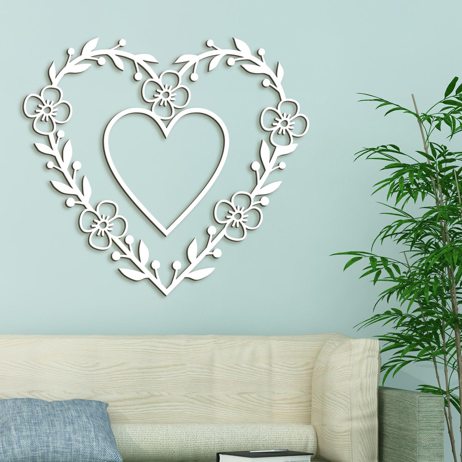 Romantický obraz na stenu HEART-DREVTEX