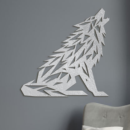 Drevený obraz Vyjúci vlk-DREVTEX