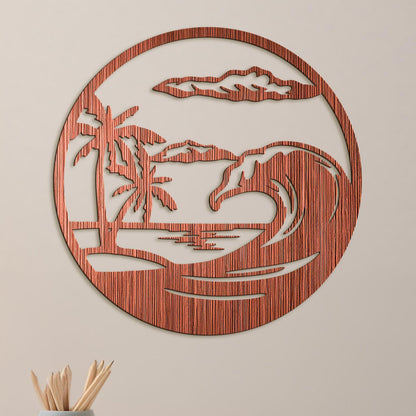 Drevený obraz na stenu pláž-DREVTEX