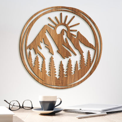 Dreveny obraz Vychadzajuce slnko-DREVTEX