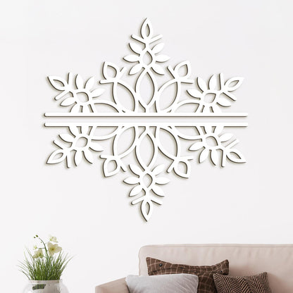 Dvojdielna drevená mandala SNOW-DREVTEX