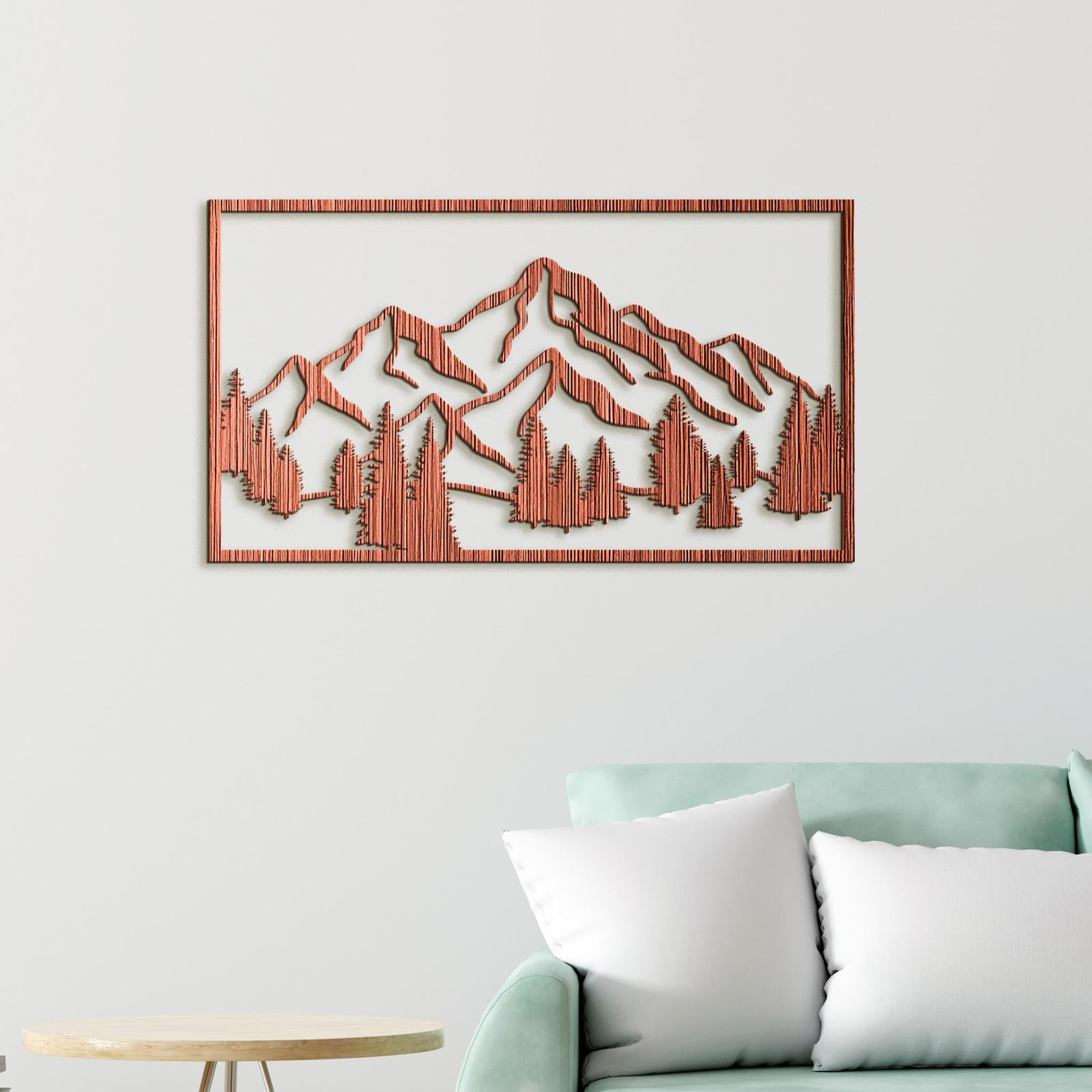 Drevený obraz Horská scenéria-DREVTEX