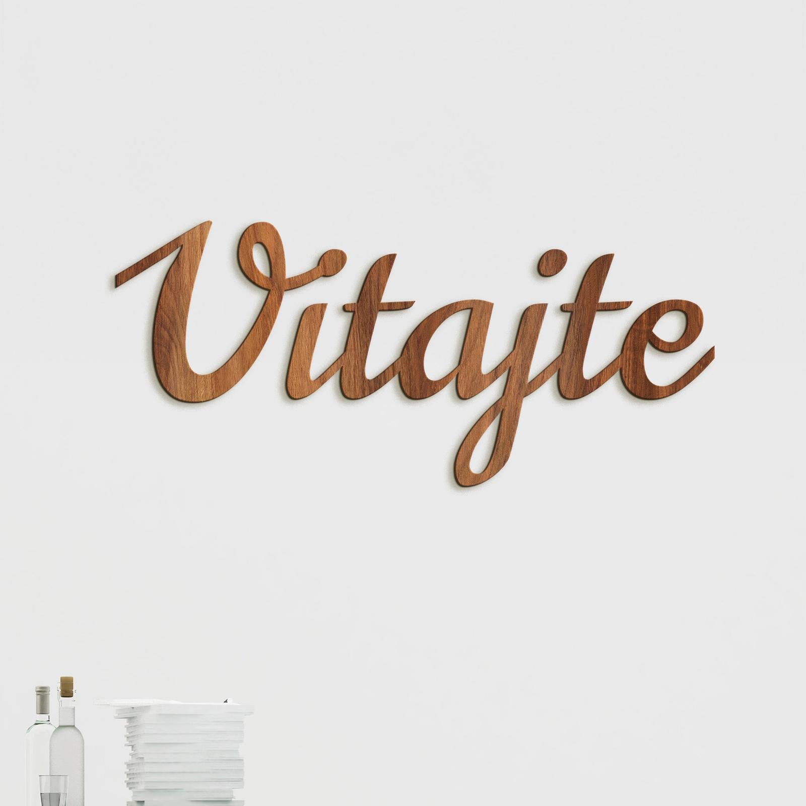 Drevený nápis na stenu Vitajte-DREVTEX