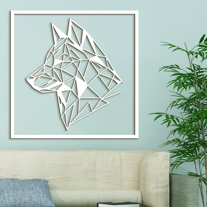 Drevený obraz Silueta vlka-DREVTEX